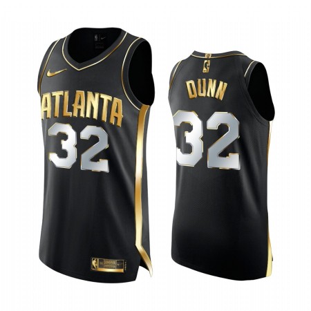 Camiseta Hombre NBA Atlanta Hawks Kris Dunn 32 2020-21 Negro Golden Edition Swingman